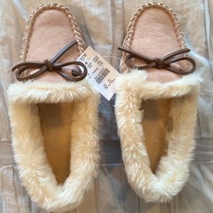 NWT J.Crew blush pink slippers